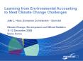 Learning from Environmental Accounting to Meet Climate Change Challenges PowerPoint PPT Presentation