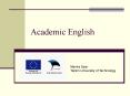 Academic English PowerPoint PPT Presentation