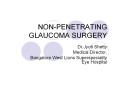 NON-PENETRATING GLAUCOMA SURGERY PowerPoint PPT Presentation