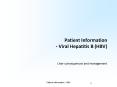 Patient Information - Viral Hepatitis B (HBV) PowerPoint PPT Presentation