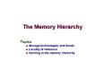 The Memory Hierarchy PowerPoint PPT Presentation