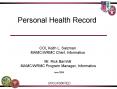 Personal Health Record PowerPoint PPT Presentation
