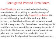 Corrugated Printed Pizza Boxes