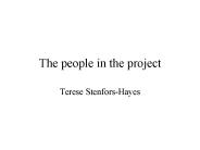 The people in the project