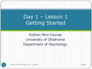 Python Mini-Course