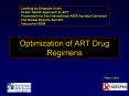 Optimization of ART Drug Regimens PowerPoint PPT Presentation