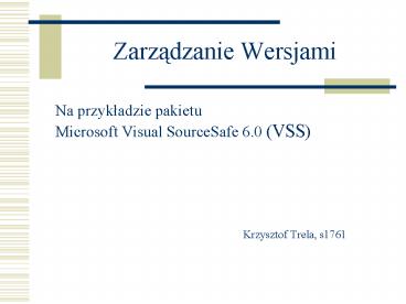 Zarzadzanie Wersjami