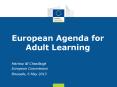 European Agenda for Adult Learning PowerPoint PPT Presentation