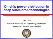 On-chip power distribution in deep submicron technologies