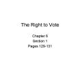 The Right to Vote PowerPoint PPT Presentation
