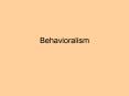 Behavioralism PowerPoint PPT Presentation