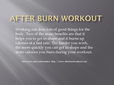 after burn workout