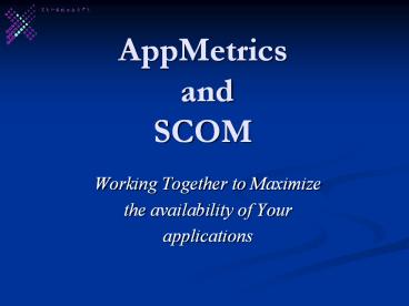 AppMetrics and SCOM