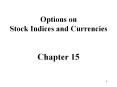 Options on Stock Indices and Currencies  Chapter 15 PowerPoint PPT Presentation