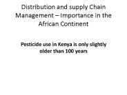 Distribution and supply Chain Management 