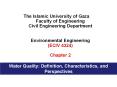 The Islamic University of Gaza Faculty of Engineering Civil Engineering Department  Environmental Engineering (ECIV 4324) Chapter 2 PowerPoint PPT Presentation