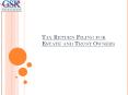 Tax Return Filing for Estate and Trust Owners PowerPoint PPT Presentation