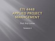ETI 4448 Applied Project Management