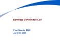 Earnings Conference Call PowerPoint PPT Presentation