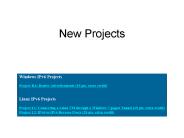 New Projects