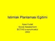 Istimlak Planlamasi Egitimi