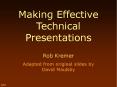 Making Effective Technical Presentations PowerPoint PPT Presentation