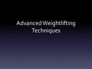 Advanced Weightlifting Techniques