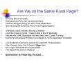 Are We on the Same Rural Page? PowerPoint PPT Presentation
