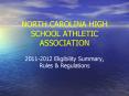NORTH CAROLINA HIGH SCHOOL ATHLETIC ASSOCIATION PowerPoint PPT Presentation