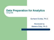 Data Preparation for Analytics Using SAS