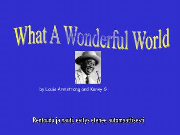 What a Wonderful World