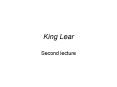 King Lear PowerPoint PPT Presentation