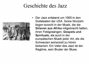 Geschichte des Jazz