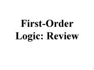 First-Order Logic: Review