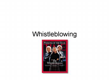 Whistleblowing