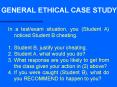 GENERAL ETHICAL CASE STUDY PowerPoint PPT Presentation