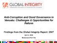 Anti-Corruption and Good Governance in Vanuatu: Challenges PowerPoint PPT Presentation