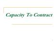 Capacity To Contract PowerPoint PPT Presentation