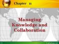 Managing Knowledge and Collaboration PowerPoint PPT Presentation