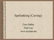 Spelunking (Caving)