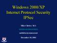 Windows 2000/XP Internet Protocol Security IPSec PowerPoint PPT Presentation