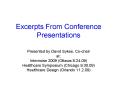 Excerpts From Conference Presentations PowerPoint PPT Presentation