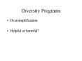 Diversity Programs PowerPoint PPT Presentation