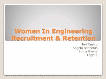 Women In Engineering Recruitment