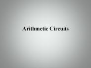 Arithmetic Circuits