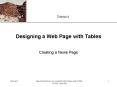 Designing a Web Page with Tables PowerPoint PPT Presentation