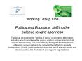 Working Group One Politics and Economy PowerPoint PPT Presentation