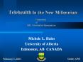 Telehealth In the New Millennium PowerPoint PPT Presentation