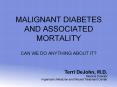 MALIGNANT DIABETES AND ASSOCIATED MORTALITY PowerPoint PPT Presentation