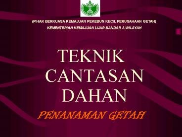 TEKNIK CANTASAN DAHAN